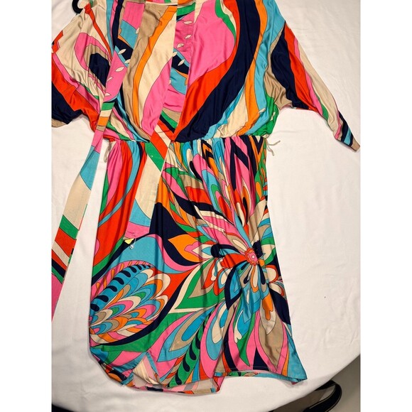 Trina Turk 4 Pink Surfside Swilr Dress Size M - Picture 1 of 3